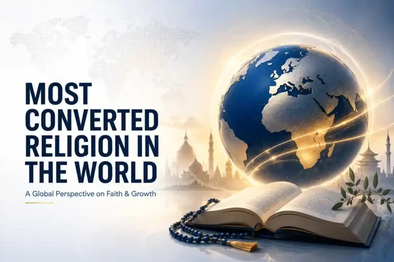 Editorial featured image showing a symbolic globe with spiritual elements representing global religion and faith growth